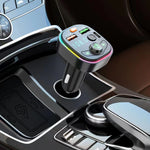 Car Bluetooth FM Transmitter PD Fast Charging Ambient Light, Q6, Q8