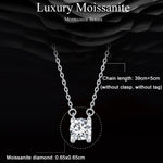 Sterlingsilber S925 Funkelnde Moissanit Anhänger Weißgold plattierte Halskette, MSN005