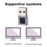 TRU8 Mini USB Fingerabdruckleser-Modul für Windows 11 10 Hello Dongle, TRU8