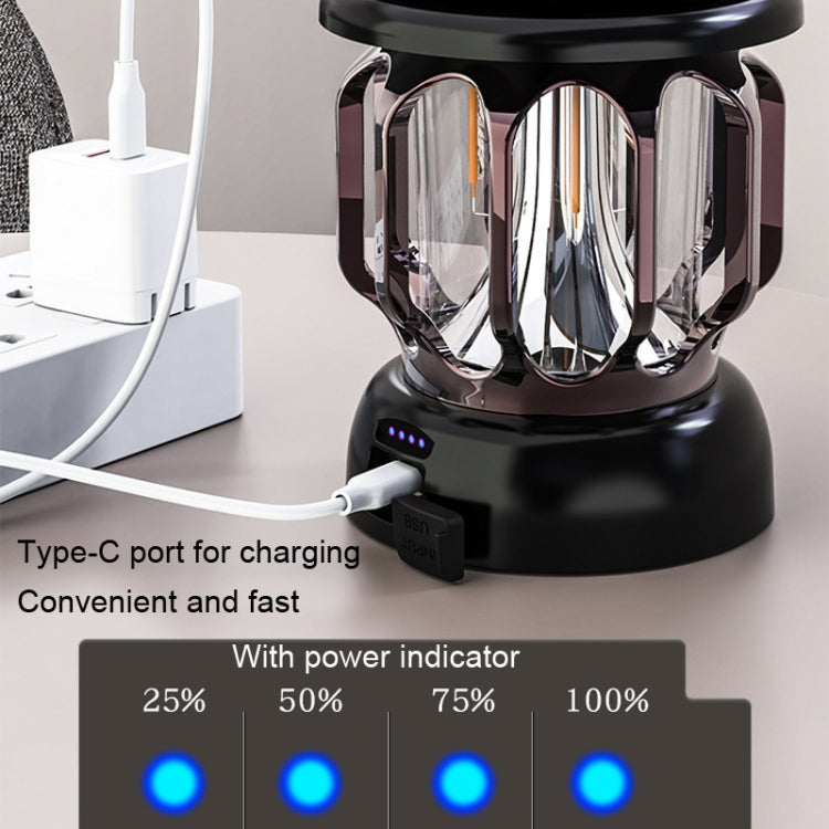 LH-B46 LED Retro Zeltlampe Praktisches USB-Laden Campinglampe, LH-B46 Schwarz, LH-B46 Weiß, LH-B46 Grün