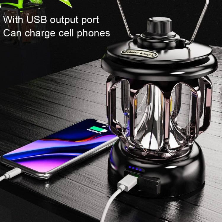 LH-B46 LED Retro Zeltlampe Praktisches USB-Laden Campinglampe, LH-B46 Schwarz, LH-B46 Weiß, LH-B46 Grün