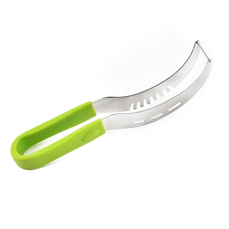 YG-WS03 Edelstahl-Wassermelonen-Zange, einfacher Zugriff, integrierter Kunststoffgriff, Kantalupen-Fruchtschneidegerät, Wassermelonen-Zange