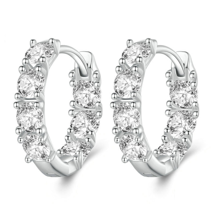 Sterlingsilber S925 Zirkonia Knospenblumen Ohrringe, BSE734