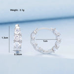 Sterlingsilber S925 Zirkonia Knospenblumen Ohrringe, BSE734