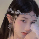 Blätter-Haarschmuck, Stirnband, Strass-Haarschmuck, Strass-Haarschmuck Silber, Strass-Haarschmuck Gold