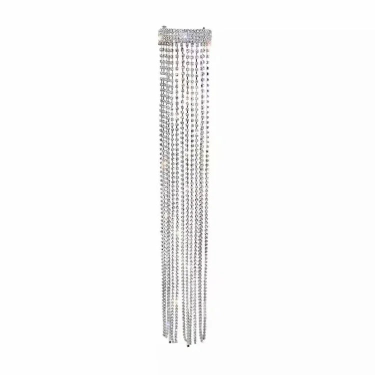 Fransen-Haarschmuck mit Diamantkette, geflochtenes Haarband für Damen, Kettenhaarband