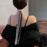 Fransen-Haarschmuck mit Diamantkette, geflochtenes Haarband für Damen, Kettenhaarband