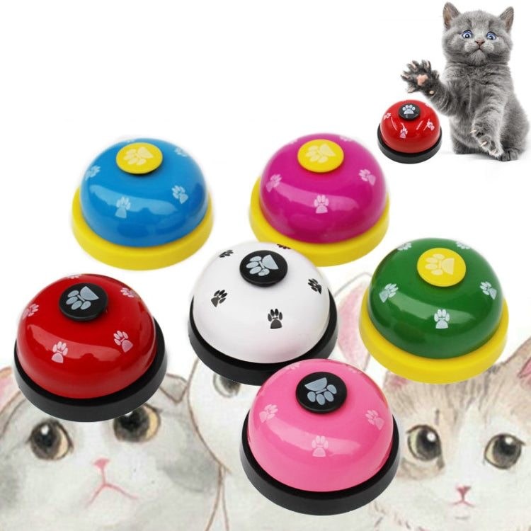 Pet Toy Training Called Dinner Small Bell Footprint Ring Dog Toys, 3pcs Pet Bell Red, 3pcs Pet Bell Pink, 3pcs Pet Bell White, 3pcs Pet Bell Royal Blue, 3pcs Pet Bell Yellow