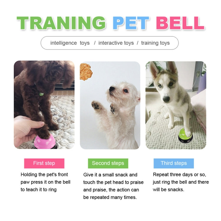 Pet Toy Training Called Dinner Small Bell Footprint Ring Dog Toys, 3pcs Pet Bell Red, 3pcs Pet Bell Pink, 3pcs Pet Bell White, 3pcs Pet Bell Royal Blue, 3pcs Pet Bell Yellow