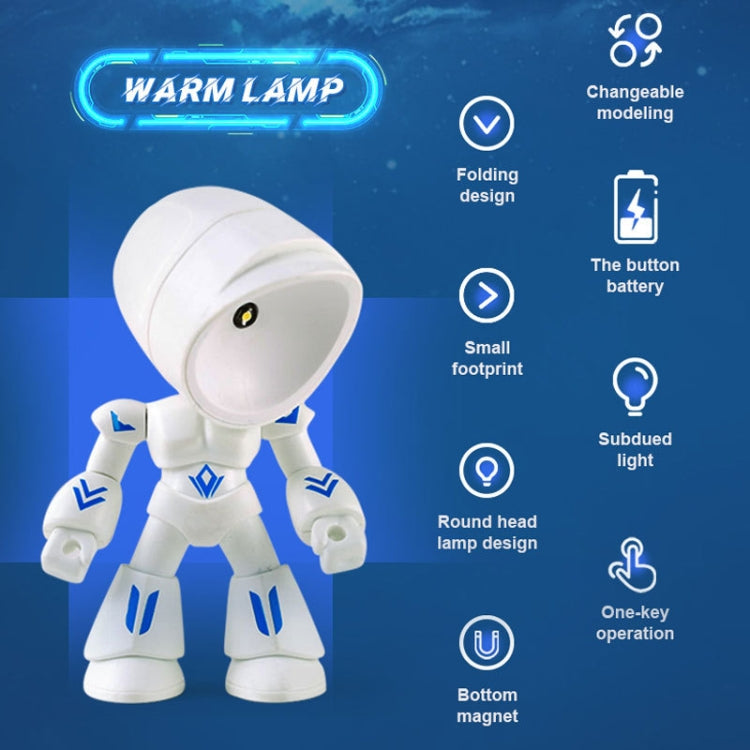 9622 LED Mini Faltbare Cartoon Polizist Nachtlicht Desktop Magnetische Schreibtischlampe, 9622 (Grün), 9622 (Blau), 9622 (Weiß), 9622 (Rot), 9622 (Schwarz), 9622 (Gelb)