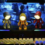 9622 LED Mini Faltbare Cartoon Polizist Nachtlicht Desktop Magnetische Schreibtischlampe, 9622 (Grün), 9622 (Blau), 9622 (Weiß), 9622 (Rot), 9622 (Schwarz), 9622 (Gelb)