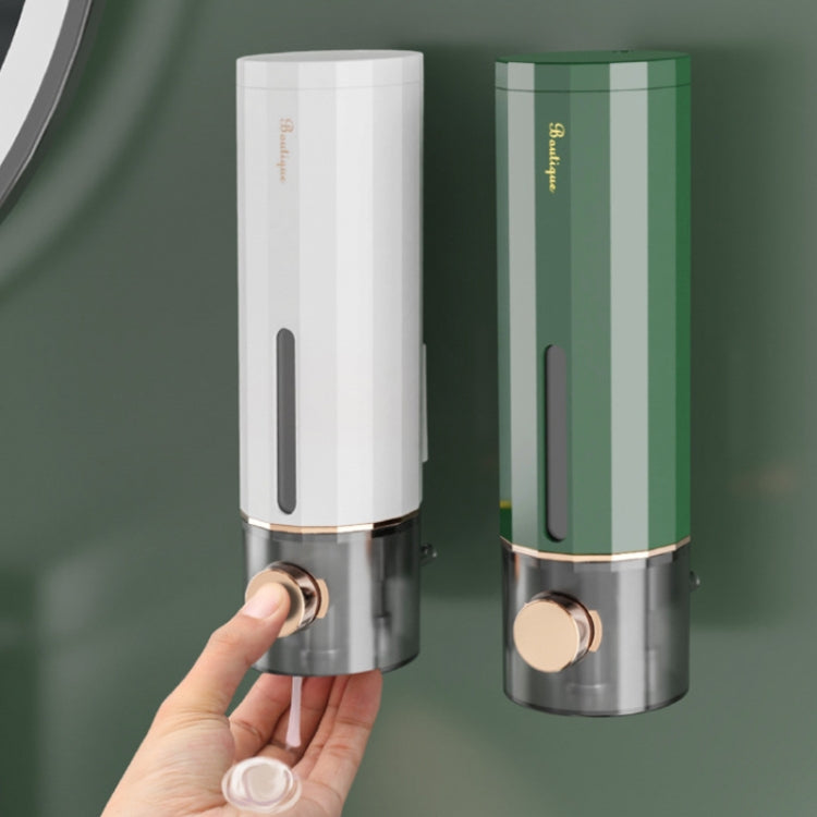 Wandmontierter manueller Flüssigseifenspender für Hotel-Handwäsche, Badezimmer, Waschschaum, 450 ml/Dunkelgrün, 450 ml/Weiß