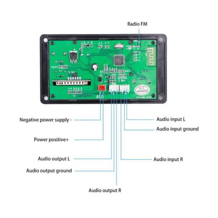 D008BT Lautsprecher Hauptplatine LCD Bluetooth Decoder Board U-Disk Wiedergabe Verstärkerplatine, D008BT