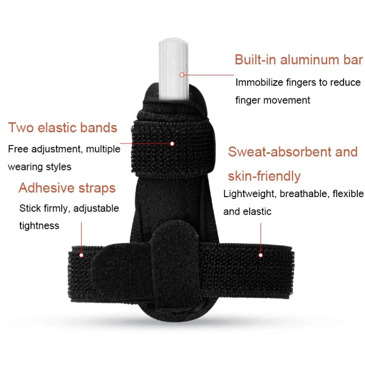 011 Fingergelenkbandage zur Unterstützung bei Fingerluxation, Verstauchung und Sehnenruptur, Schiene 011 (Schwarz)