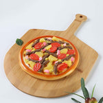 Bambus Pizza Paddel Käse Steak Backen Servierbrett Schneidebrett, 38,5x29,5x1cm