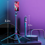 360-Grad Drehbarer Faltbarer Bluetooth Selfie-Stick Live-Ständer, Spezifikation:, P220 TK (Einzelclip), P225 TK (Einzelclip)