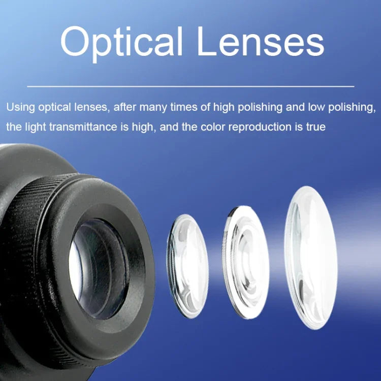 2X/3X Fernglas für Sternenbeobachtung HD Volloptische Linsen Tragbares Teleskop, 2x40, 3x50