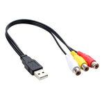 USB zu 3 RCA Bus 1 Stecker 3 Buchsen AV Audiokabel, 25cm, 1,5m