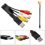 USB zu 3 RCA Bus 1 Stecker 3 Buchsen AV Audiokabel, 25cm, 1,5m