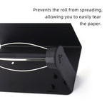 Edelstahl Dämpfender Küchenrollenhalter, bohrfreie Rollenpapier-Aufbewahrungsablage, Stil 2