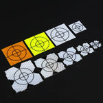 FP001 Diamant-Tunnel-Kartierungs-Reflektierender Aufkleber Überwachungs-Messpunkt-Aufkleber, Größe: 60x60mm, 60x60mm, 60x60mm mit Dreieck