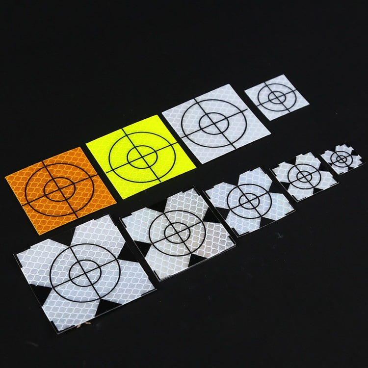 FP001 Diamant-Tunnel-Kartierungs-Reflektierender Aufkleber Überwachungs-Messpunkt-Aufkleber, Größe: 60x60mm, 60x60mm, 60x60mm mit Dreieck