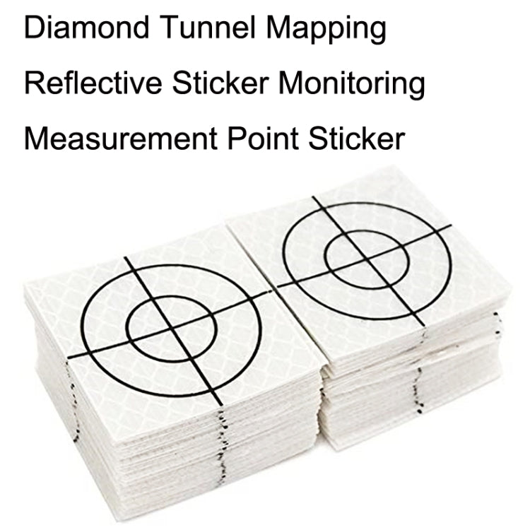 FP001 Diamant-Tunnel-Kartierungs-Reflektierender Aufkleber Überwachungs-Messpunkt-Aufkleber, Größe: 60x60mm, 60x60mm, 60x60mm mit Dreieck