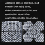 FP001 Diamant-Tunnel-Kartierungs-Reflektierender Aufkleber Überwachungs-Messpunkt-Aufkleber, Größe: 60x60mm, 60x60mm, 60x60mm mit Dreieck