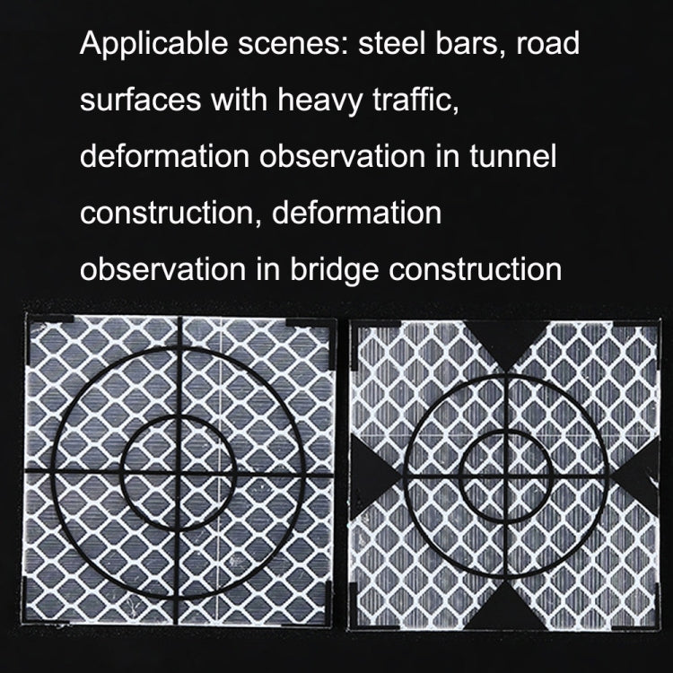 FP001 Diamant-Tunnel-Kartierungs-Reflektierender Aufkleber Überwachungs-Messpunkt-Aufkleber, Größe: 60x60mm, 60x60mm, 60x60mm mit Dreieck