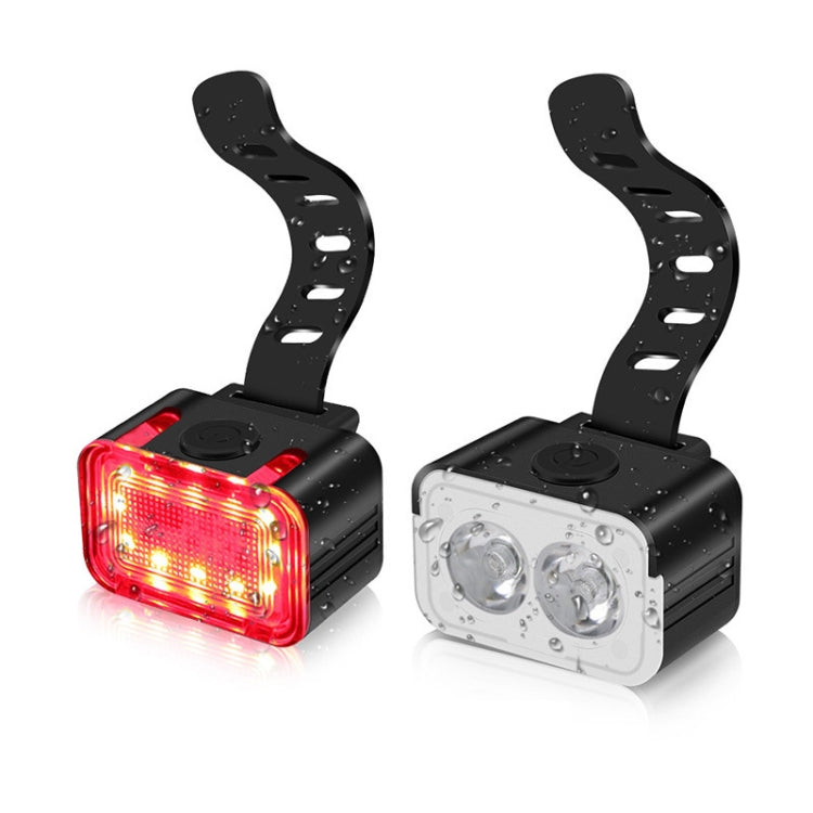 Fahrradlicht USB Aufladung Outdoor LED Fahrlicht Set, Stil:, Vorderlicht, Rücklicht, Vorderlicht+Rücklicht