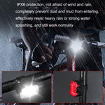 Fahrradlicht USB Aufladung Outdoor LED Fahrlicht Set, Stil:, Vorderlicht, Rücklicht, Vorderlicht+Rücklicht