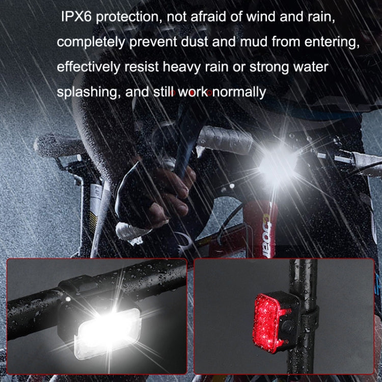 Fahrradlicht USB Aufladung Outdoor LED Fahrlicht Set, Stil:, Vorderlicht, Rücklicht, Vorderlicht+Rücklicht