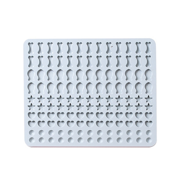 130-Gitter-Silikonmatte Backform Mini Haustier-Snacks Hundefutter Backblechform Kekskuchenform, Blau, Pink