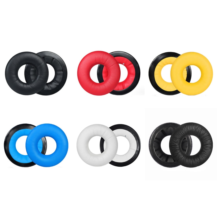 1 Paar Kopfhörer Schwammbedeckung für Sennheiser HD25-1II/25/25SP/25SP-II, Schwarz, Rot, Gelb, Blau, Weiß, Schwarz Gerunzelt