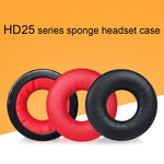 1 Paar Kopfhörer Schwammbedeckung für Sennheiser HD25-1II/25/25SP/25SP-II, Schwarz, Rot, Gelb, Blau, Weiß, Schwarz Gerunzelt