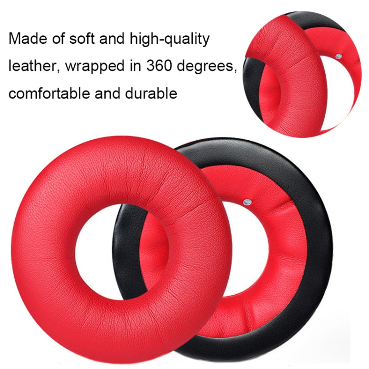 1 Paar Kopfhörer Schwammbedeckung für Sennheiser HD25-1II/25/25SP/25SP-II, Schwarz, Rot, Gelb, Blau, Weiß, Schwarz Gerunzelt