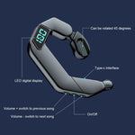 V19 Knochenleitung Digitalanzeige Stereo Ohrhängend Sport Bluetooth Headset, V19 Schwarz, V19 Weiß, V19 Pink, V19 Blau, V19 Grün