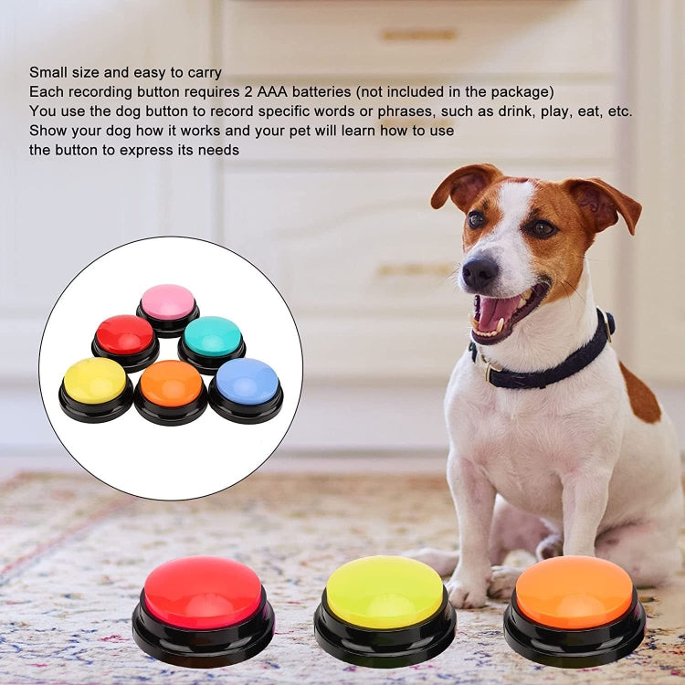 Haustier Kommunikationsknopf Hund Vocal Box Aufnahme Vocalizer, Stil: Aufnahme-Modell, Rosenrot, Pink, Gelb, Seeblau, Weiß, Dunkelblau, Hellblau, Grün, Lila, Rot, Orange