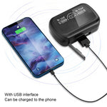 SKY10 Ladefach Stereo Digitalanzeige Mini Unsichtbares Bluetooth Headset, SKY10 Schwarz