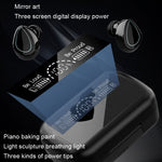 SKY10 Ladefach Stereo Digitalanzeige Mini Unsichtbares Bluetooth Headset, SKY10 Schwarz