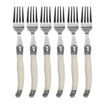 Edelstahlmesser Gabel Löffel Set Kunststoffgriff Western Besteck, 6 Teelöffel, 6 Gabeln, 6 Löffel