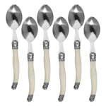 Edelstahlmesser Gabel Löffel Set Kunststoffgriff Western Besteck, 6 Teelöffel, 6 Gabeln, 6 Löffel