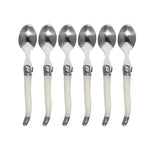 Edelstahlmesser Gabel Löffel Set Kunststoffgriff Western Besteck, 6 Teelöffel, 6 Gabeln, 6 Löffel
