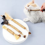 Beißring für Katzen, Zahnreinigungsspielzeug mit Katzenminze, 5 Stück Lafite, 5 Stück schwarze Federn, 5 Stück gelbe Federn
