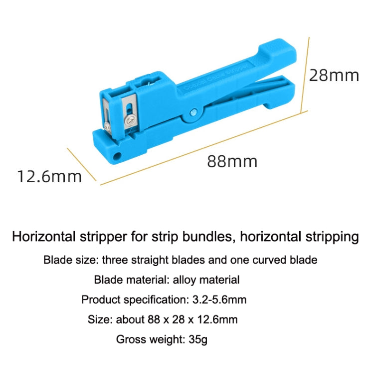 Horizontaler Lockerer Gehäuse-Abzieher Bündel Schälegerät, Horizontal Blau