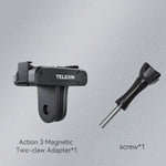 Für DJI OSMO Action 3 TELESIN Magnetischer Zwei-Klauen-Adapter Action-Kamera-Zubehör, Magnetischer Zwei-Klauen-Adapter