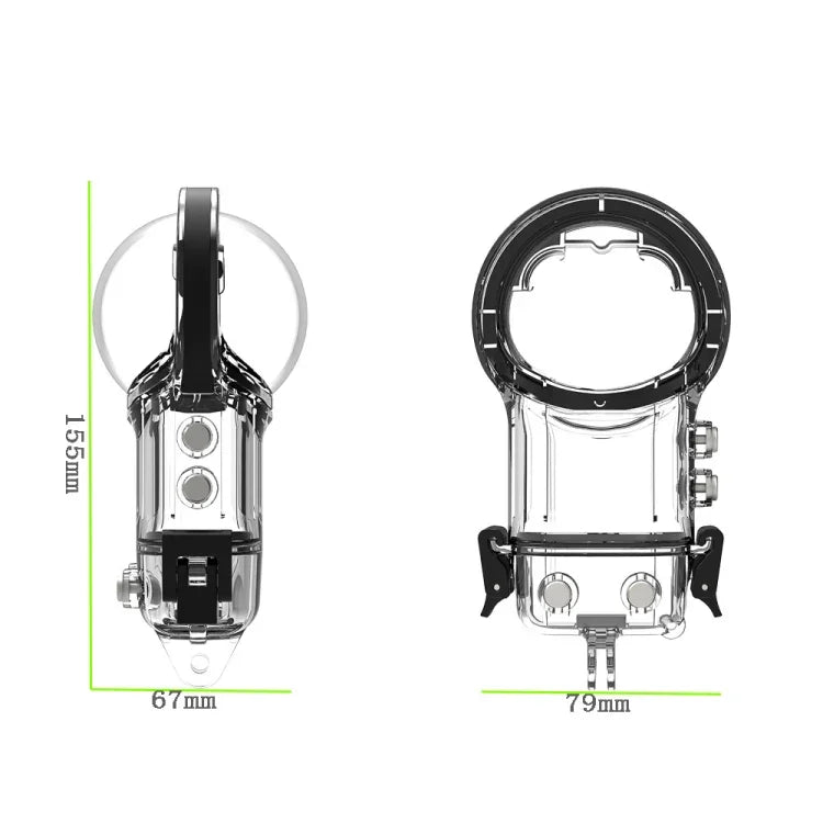 Wasserdichtes Gehäuse für Insta360 X3 Kamera, versiegelte Taucherhülle (Neutral, ohne Logo), Neutral ohne Logo