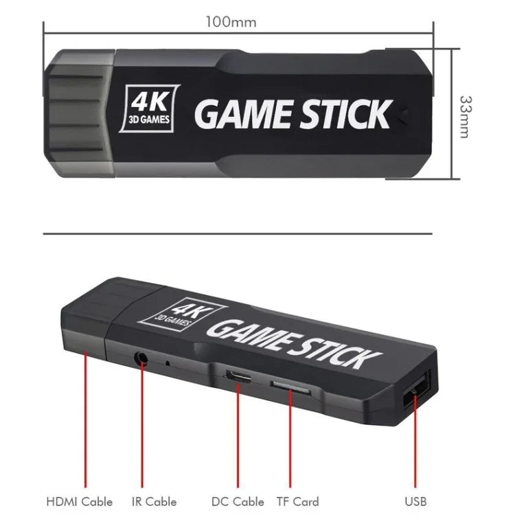 GD10 2,4-GHz-Funk-4K-HD-TV-Spielkonsole PSP-Spielbox, 32 GB mit 15.000 vorinstallierten Spielen, 64 GB mit 30.000 vorinstallierten Spielen, 128 GB mit 40.000 vorinstallierten Spielen