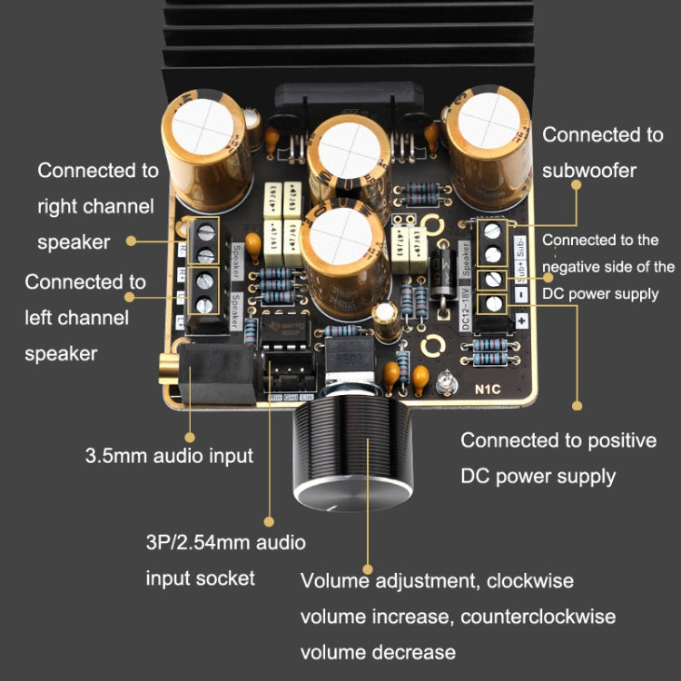 TDA7850 Verstärkerplatine 2.1 Kanal 2x80W Auto AB Typ Verstärkermodul DIY Hochleistungs 120W Bass, TDA7850