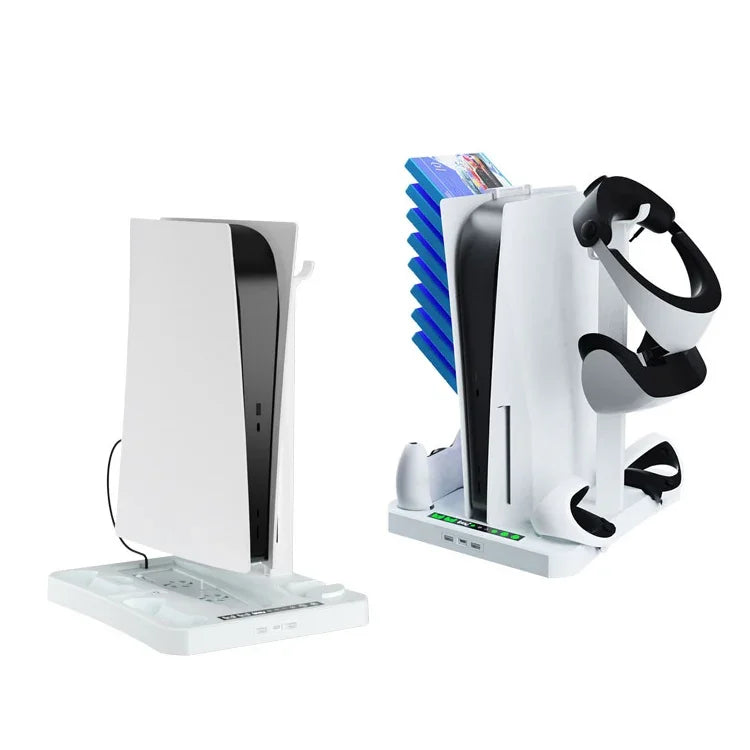 Für PS5 iPaly Host Multifunktionale Kühlbasis VR2 Griff Ladeständer Disc-Aufbewahrungsgestell, HBP-6478